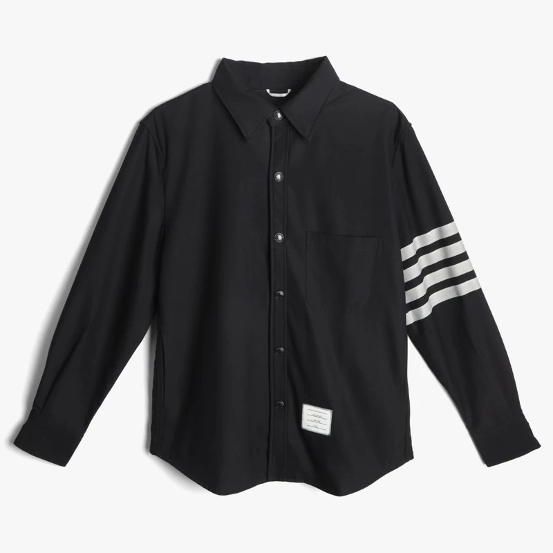 TB【官方正品】汤姆布郎/THOM/高级感休闲商务衬衣外套衬衫暗扣四杠