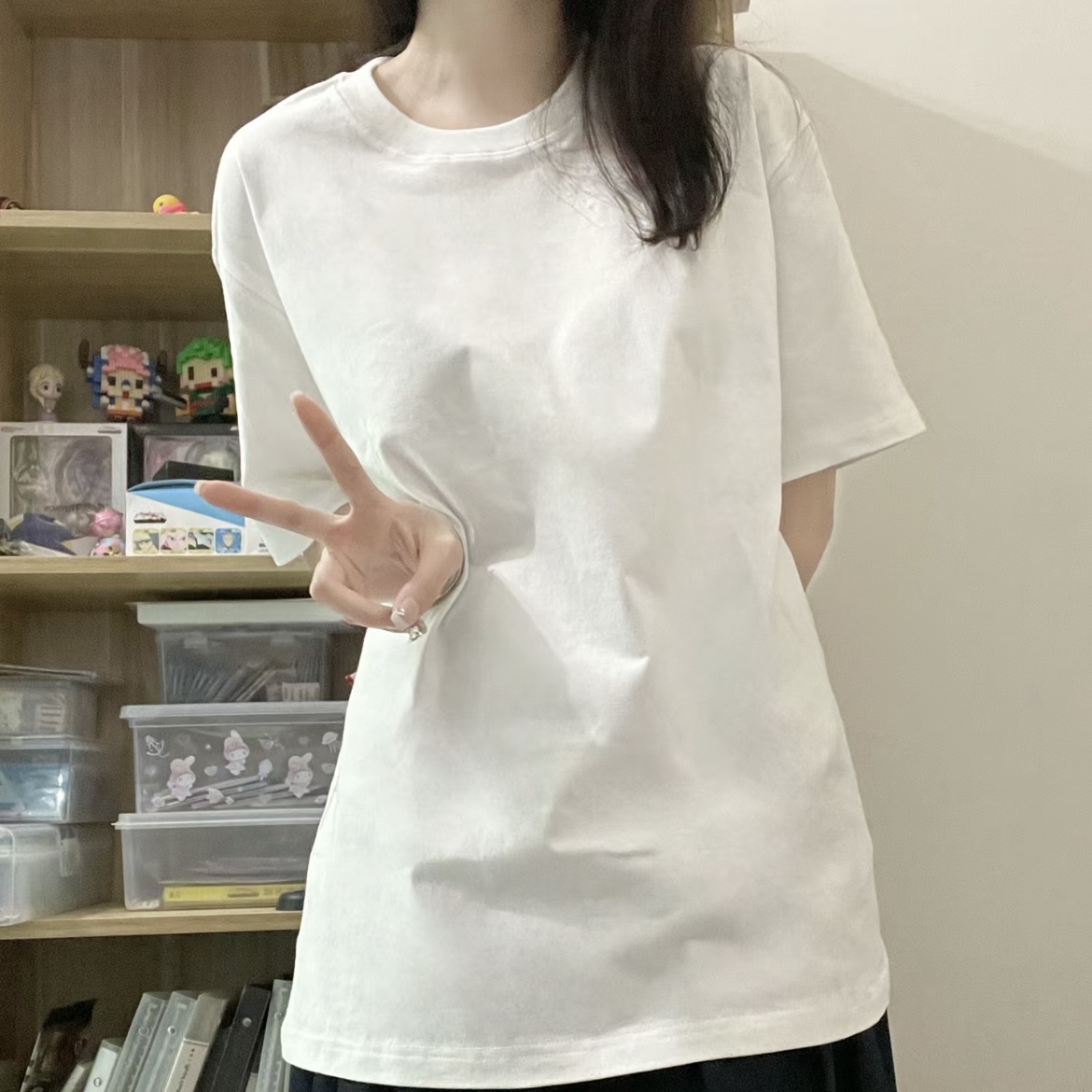 G16缤纷糖果猫眼石短袖宽松刺绣美式复古刺绣字母男女款美式潮牌