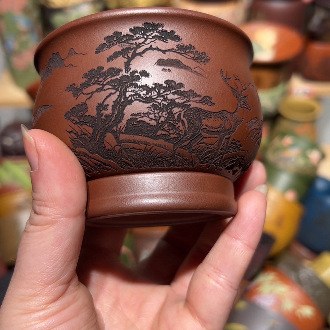 紫砂茶杯宜兴紫砂主人杯