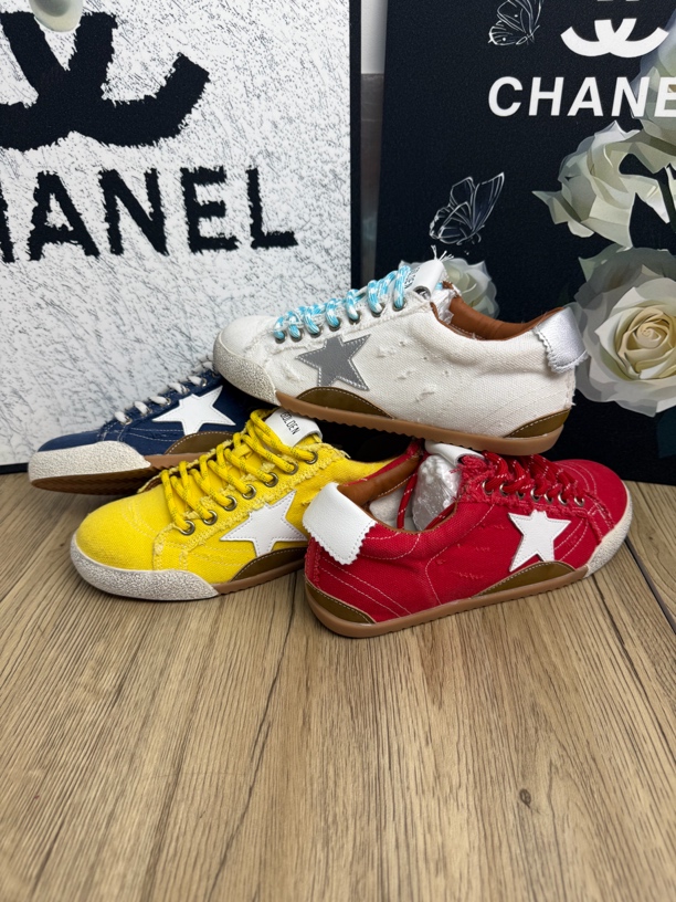 2025夏季新款复古星星小脏鞋系带平底板鞋女百搭运动休闲鞋女鞋潮