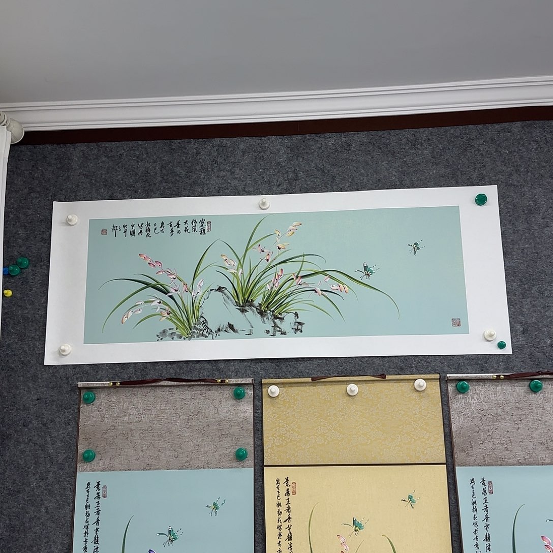 国画国画立体兰花