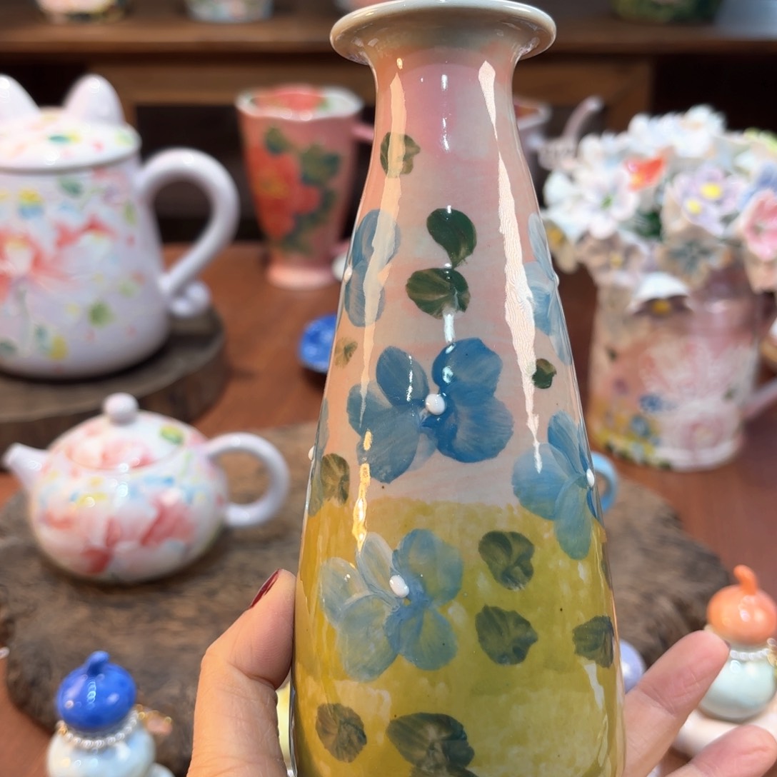 瓷片景德镇手绘高温釉下彩陶瓷茶具