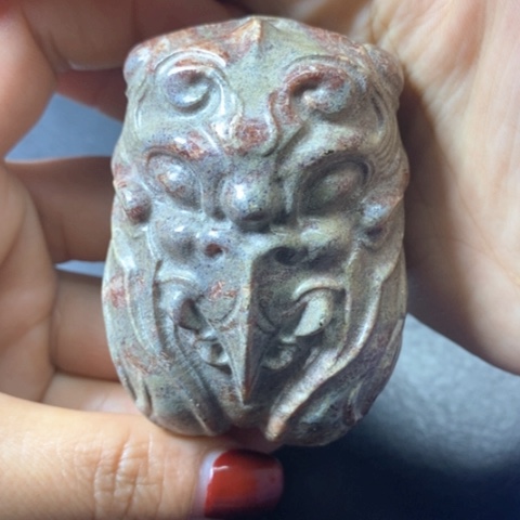 白玉菩提吊坠摆件