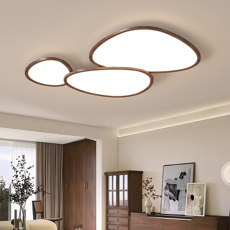 卧室吸顶灯中古风大气圆形简约家用新中式复古超薄护眼主卧客厅灯