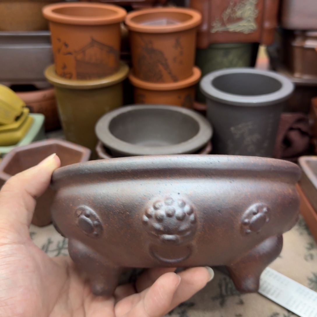 紫砂花盆宜兴紫砂正品14.5x5