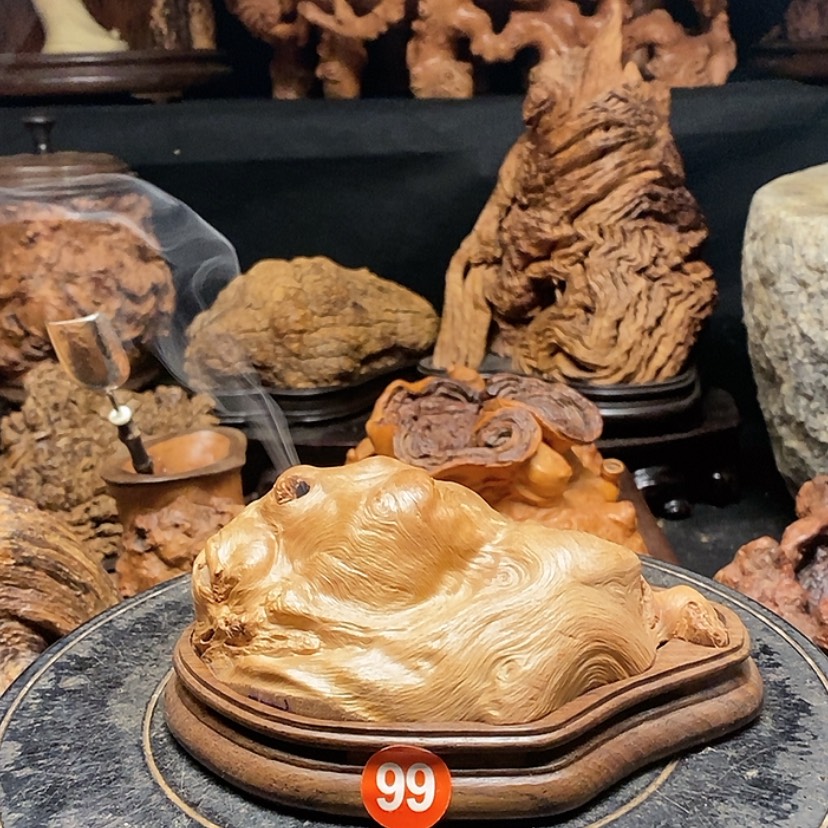 【闪购商品】99号荔枝木香炉工艺