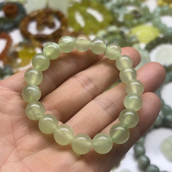 蛇纹石玉未镶嵌手串10