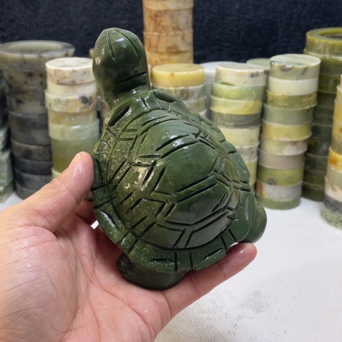 【闪购商品】蛇纹石玉珠宝半成品未镶嵌