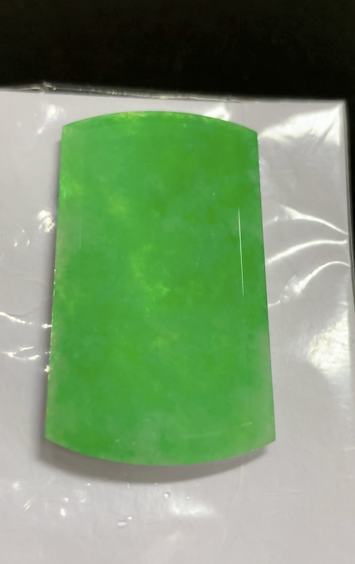 高品质低出 起光翡翠大吊坠 高冰阳绿无事牌吊坠 天然a货缅甸翡翠