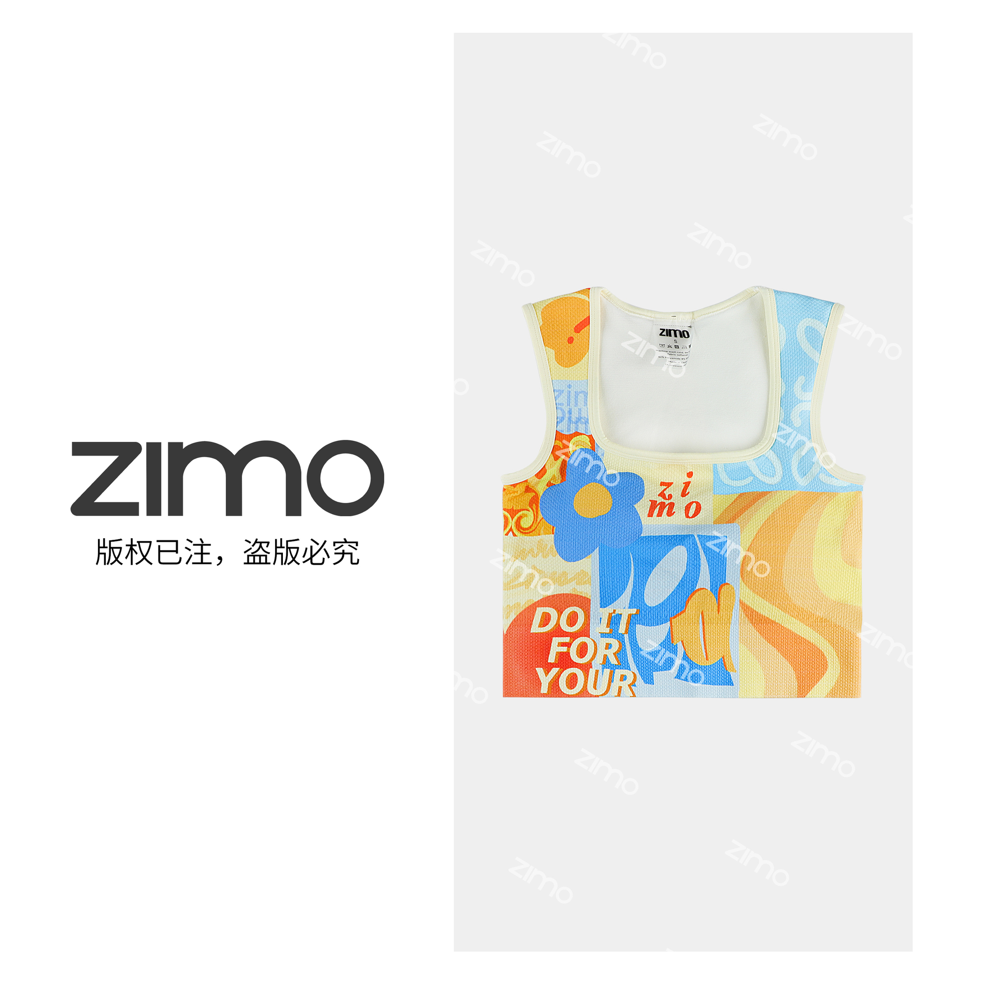 高尔夫方领橙色热浪-Meixi Zimo-瑜伽健身瑜伽服健身服WFWX260*2