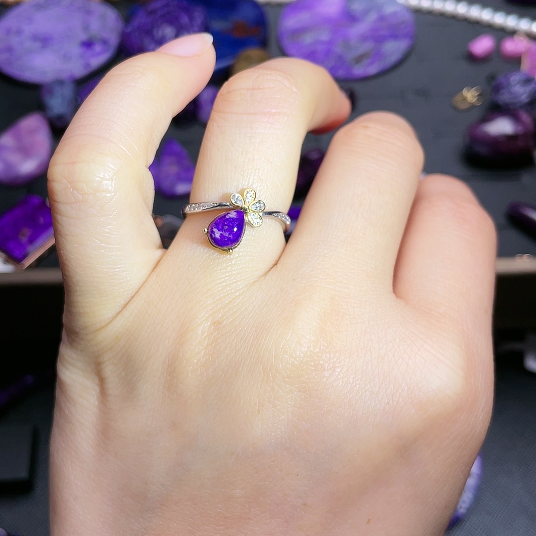 苏纪石（舒俱来）戒指银S925镶嵌