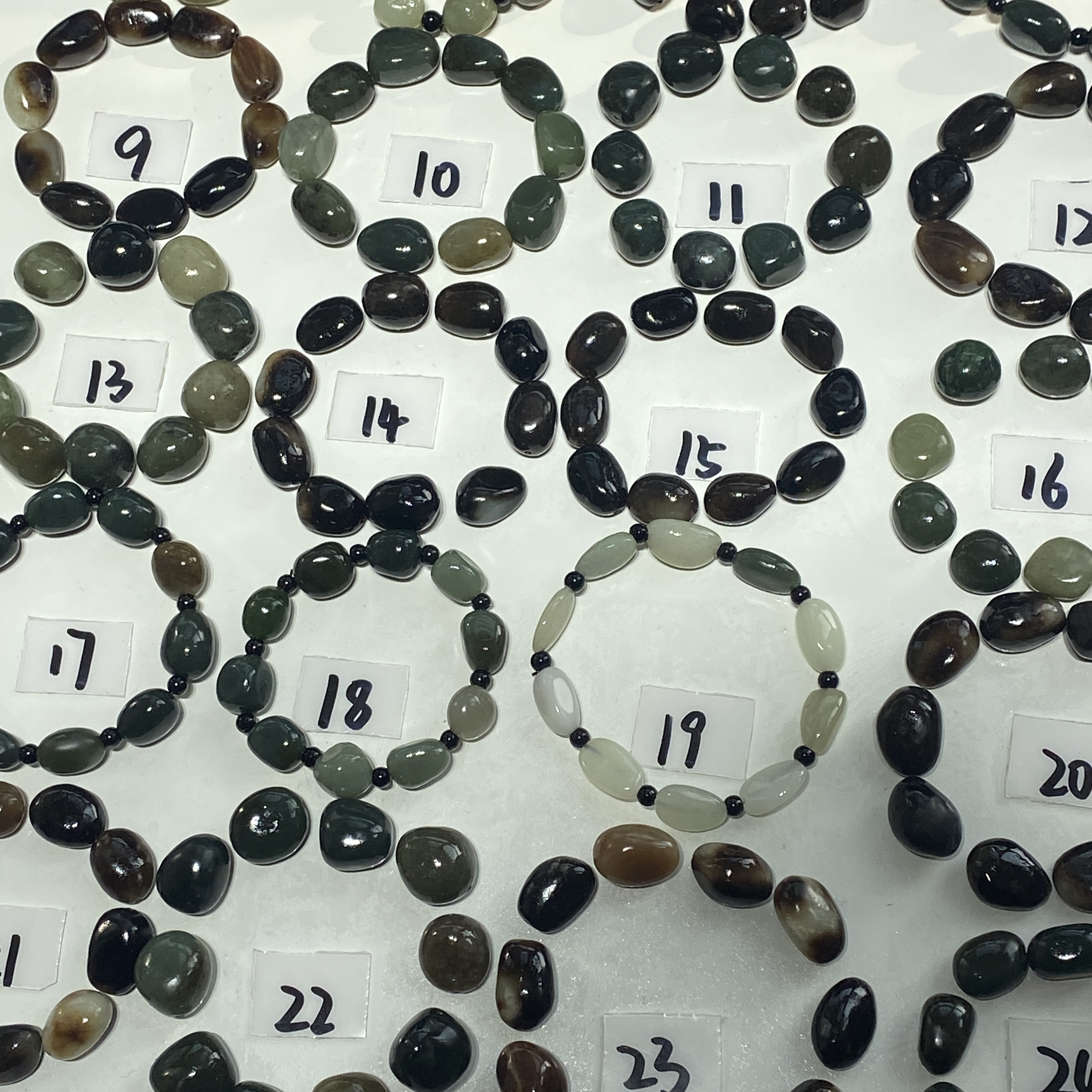 和田玉小原石手串包打孔穿好直接带