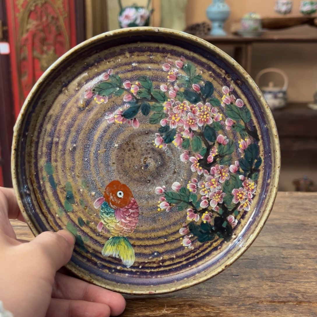 柴烧手工手绘陶瓷