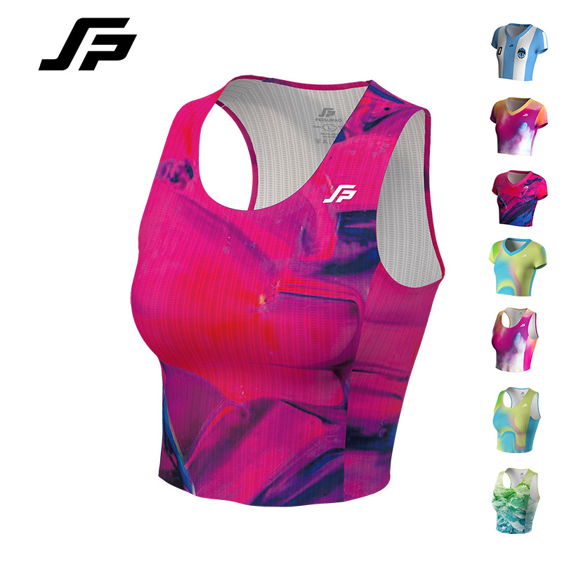 【超轻】斐速跑速干排汗训练马拉松比赛女士短款跑步户外运动背心