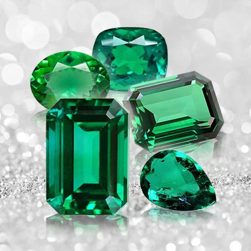 铂金天然无烧宝石.祖母绿