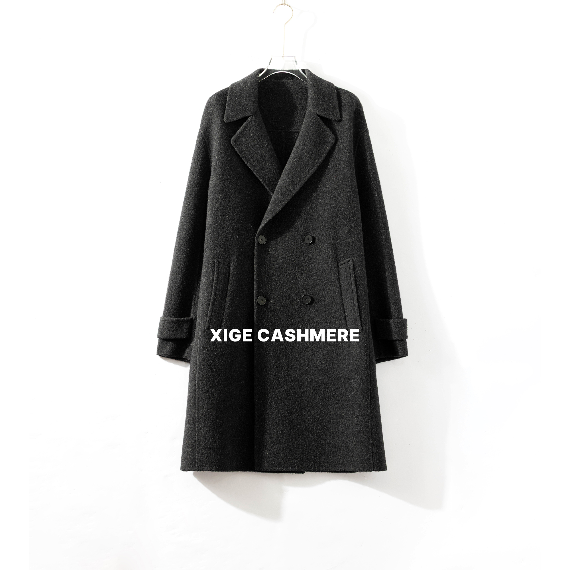 喜歌 100骆驼绒秋冬商务休闲男士大衣 8275