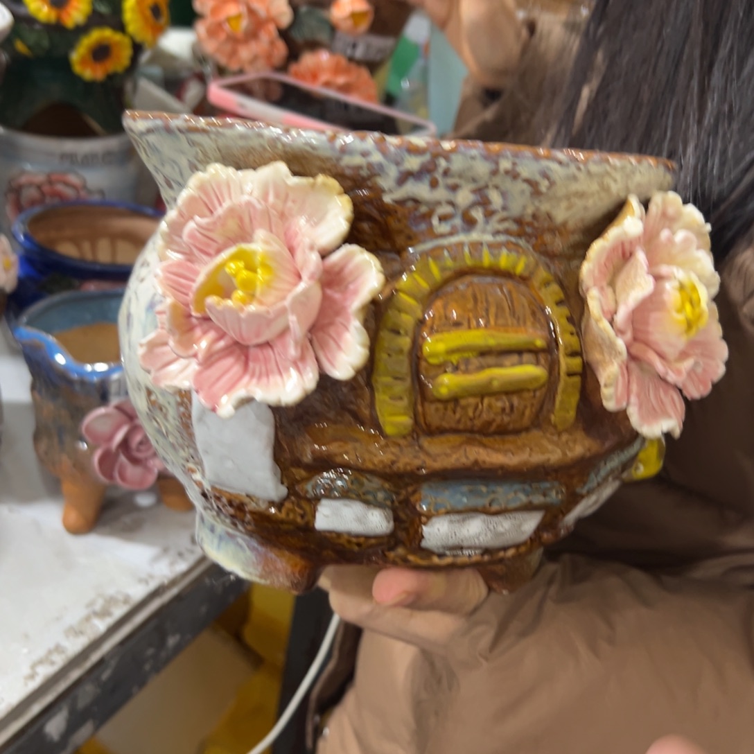 满20米秒退拉黑花盆