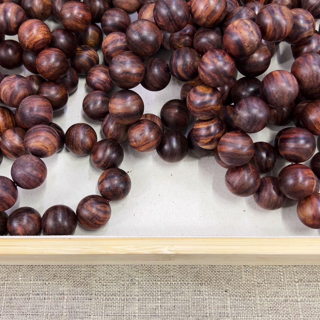 手串/手链黄花梨/降香黄檀20mm圆珠粗抛无胶无腊西部