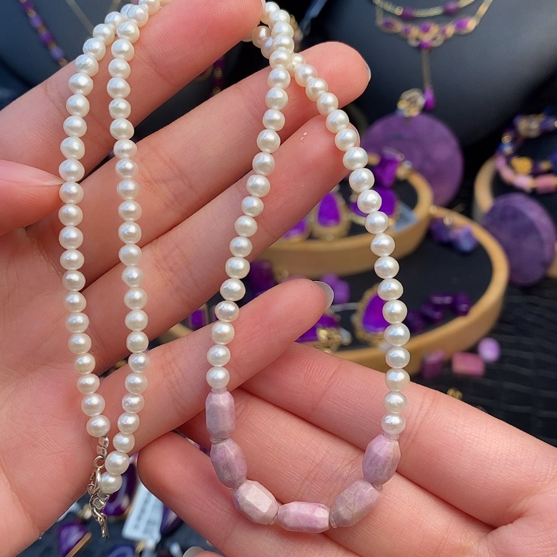 银S925镶嵌苏纪石（舒俱来）项链