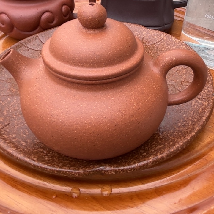 紫砂茶壶五彩段精工容天200cc