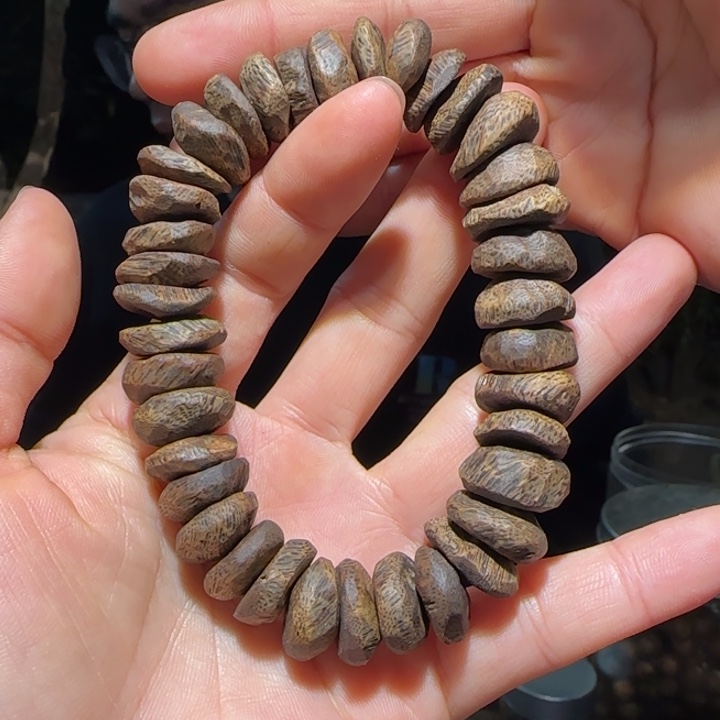 沉香手串原母树沉水树丁手串32.2克