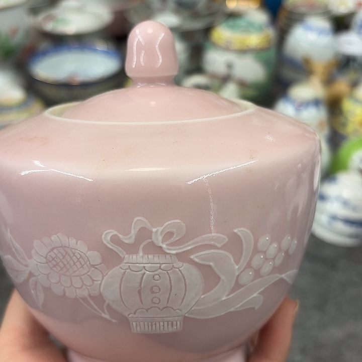 虎***人陶摆件景德镇陶瓷茶时罐