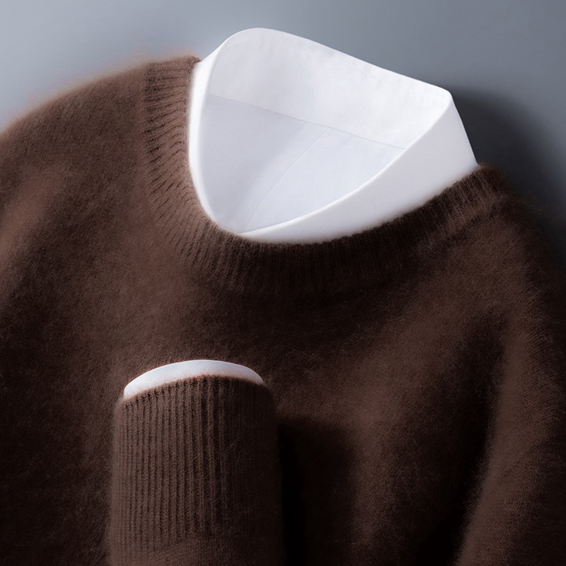 断码清均300克中等厚度圆领宽松针织毛衣秋冬百搭内搭厚款打底衫