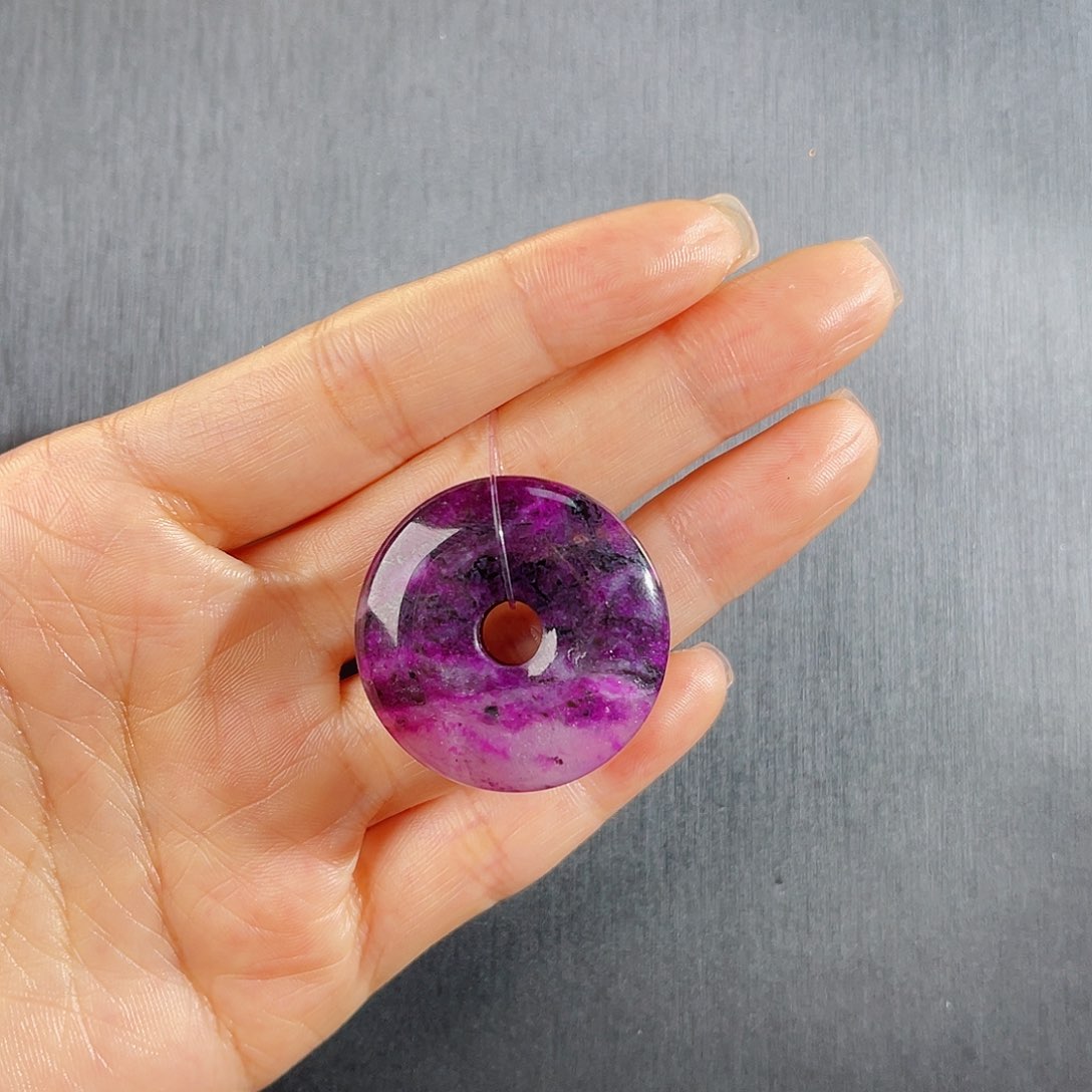 苏纪石（舒俱来）南非舒俱来老矿料平安扣未镶嵌