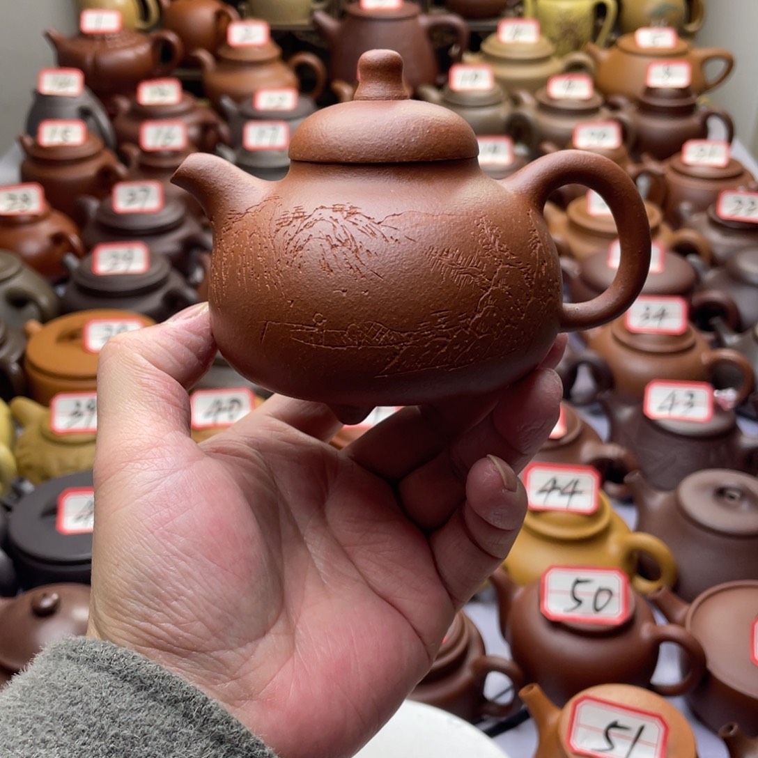 茶壶紫砂宜兴紫砂半手工