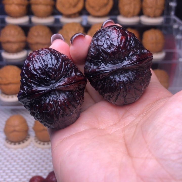 文玩核桃把件18号七彩金锭子42尺