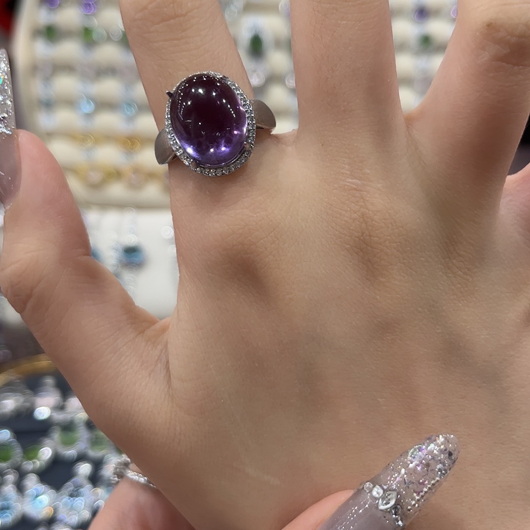 云***-紫晶手链银S925镶嵌