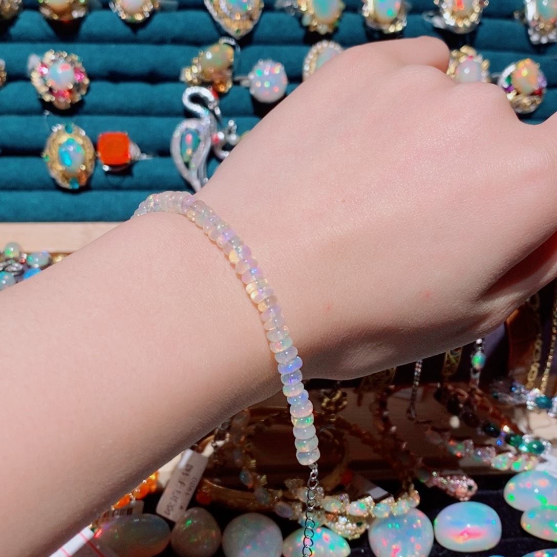 欧泊欧泊手链银S925镶嵌