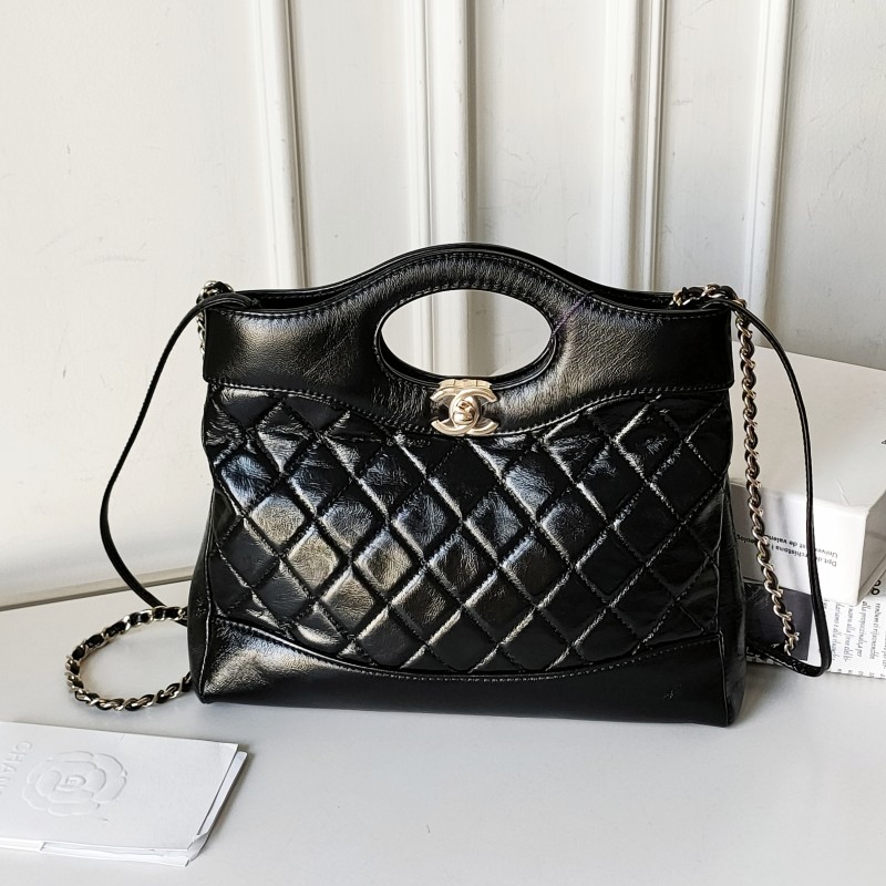 99新 Chanel/香奈儿 【24期免息】24S黑金羊皮31bagmini斜挎包51807