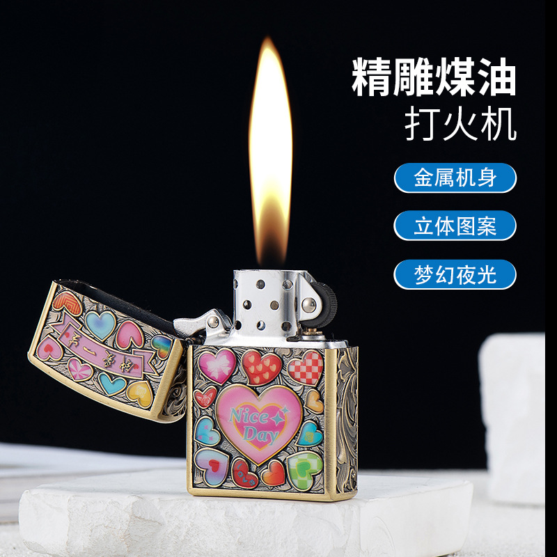 ZORRO佐罗钟爱一生金属煤油打火机高品质防风点烟器