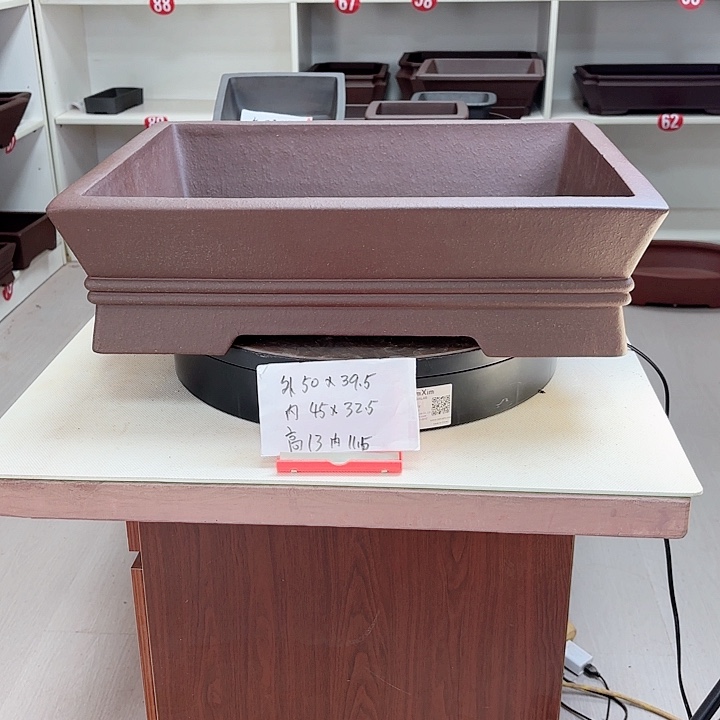 紫砂花盆双中线大