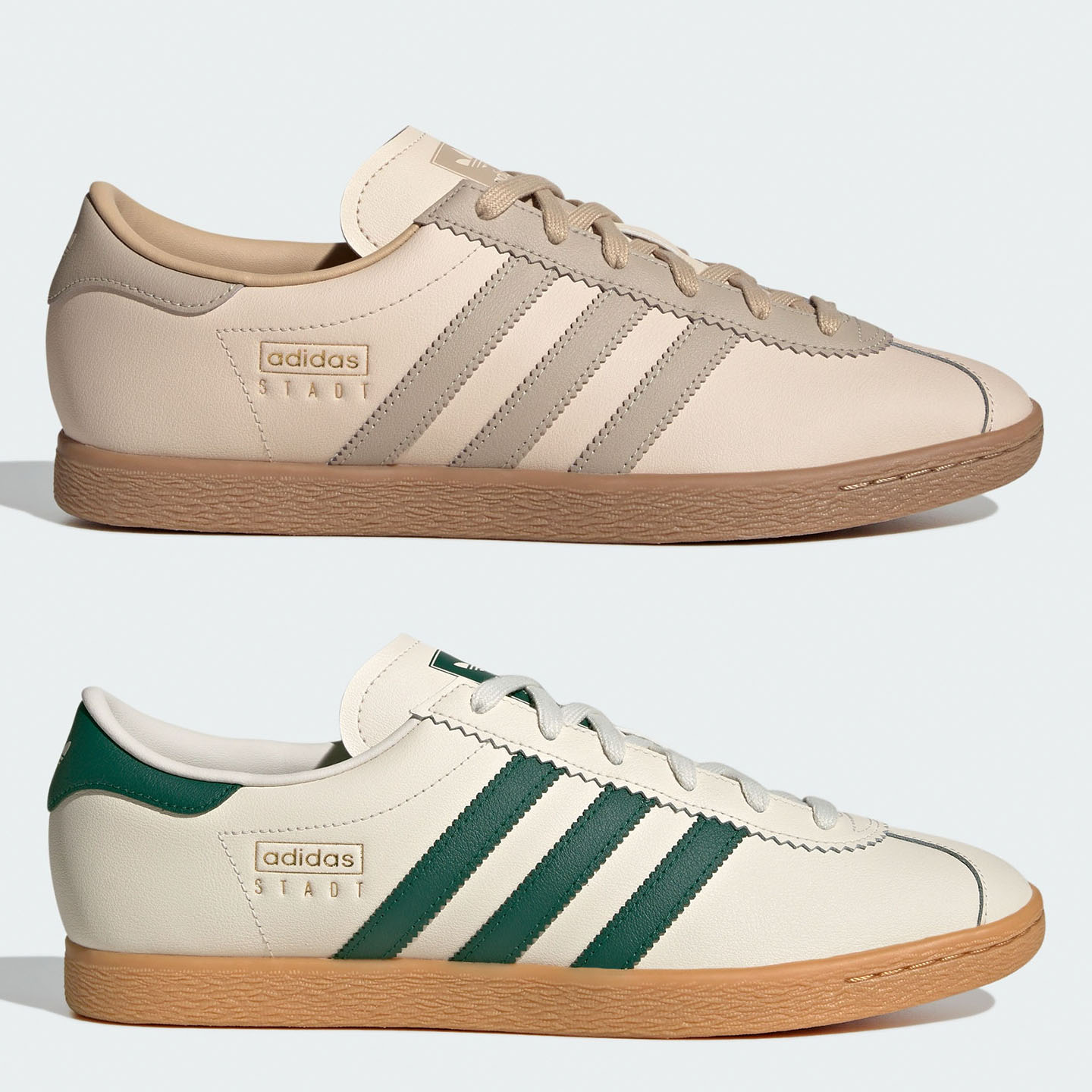 Adidas阿迪达斯 STADT 经典薄底耐磨运动休闲板鞋 JR8311 JR8313