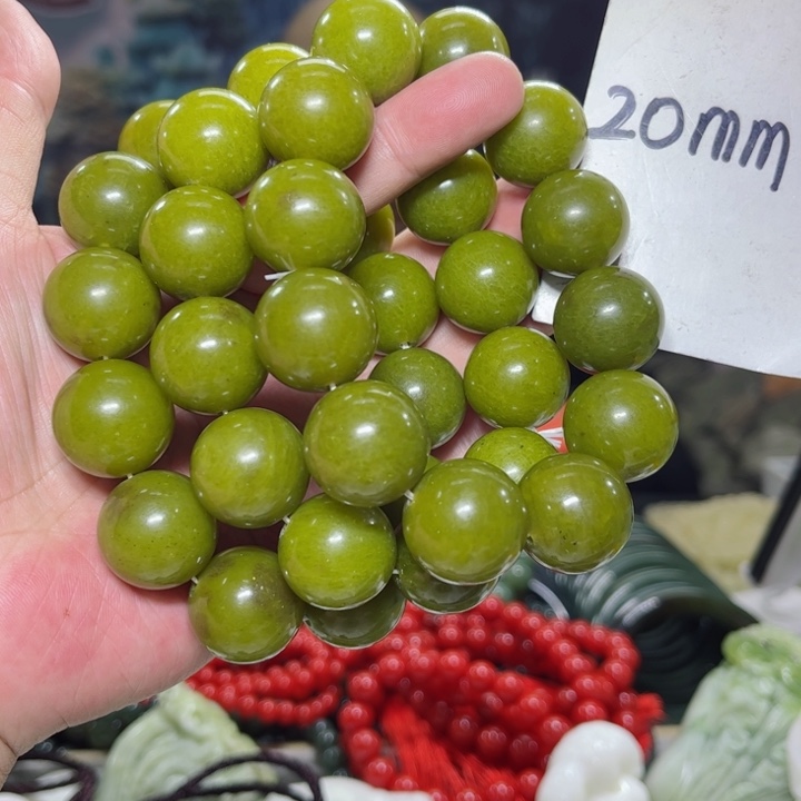 蛇纹石玉手串多样性发货未镶嵌