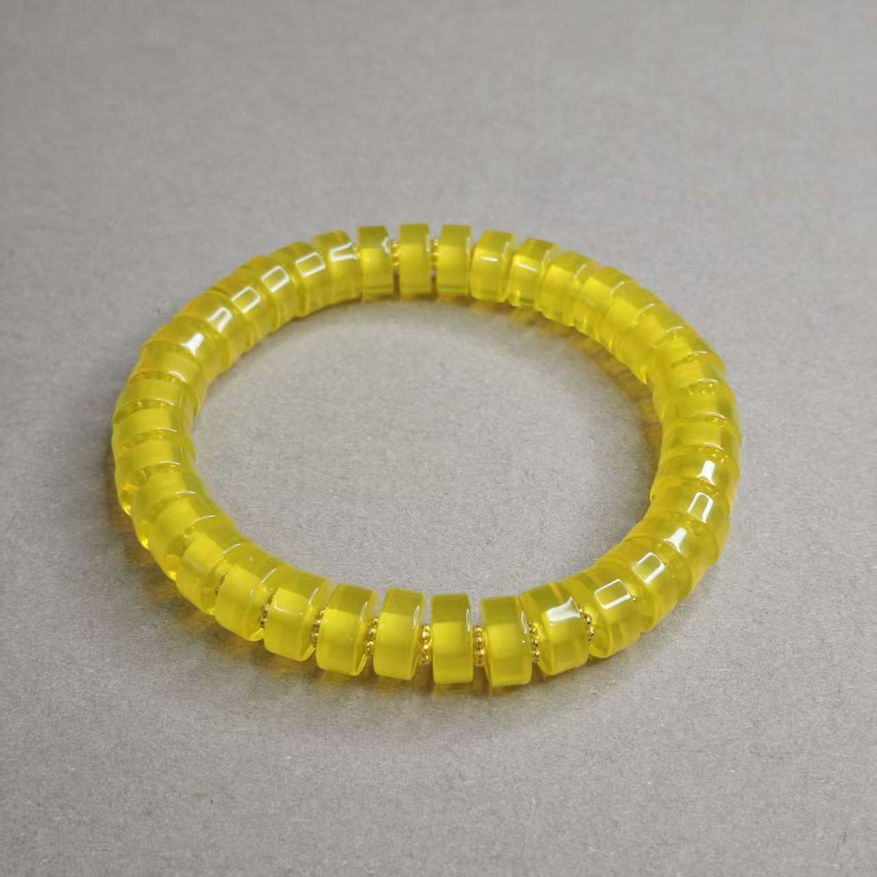 【福满满】Q013-DIY配件-精美设计款黄算盘珠手串-多样性发其一