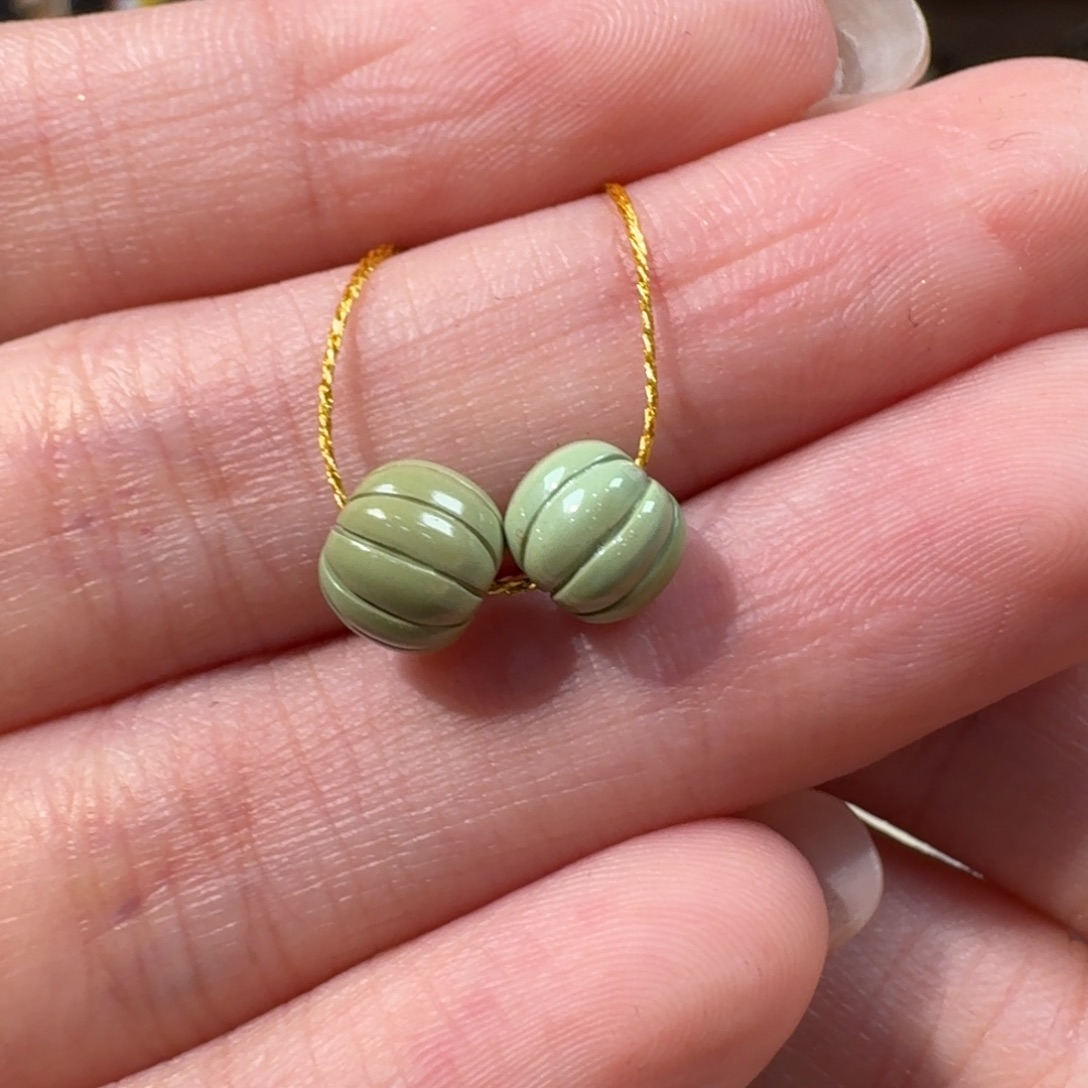 绿松石未镶嵌南瓜珠7mm