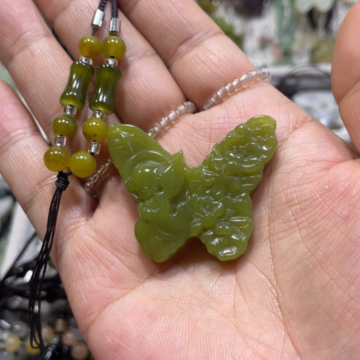 【闪购商品】岫玉未镶嵌颈饰75吊坠