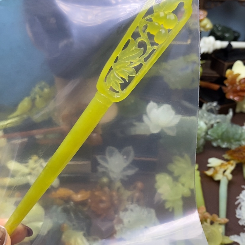 【闪购商品】蛇纹石玉发簪发簪盘发发簪未镶嵌?*扬