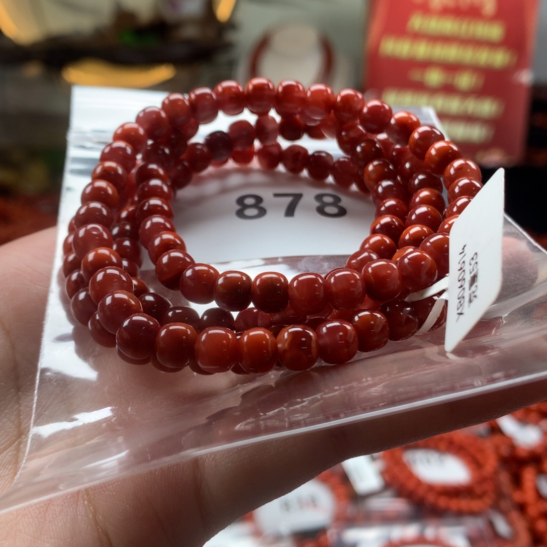 南红玛瑙手串未镶嵌6.6mm(878)