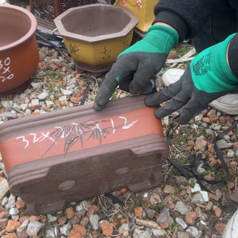 红陶紫砂花盆盆景盆栽瑕疵