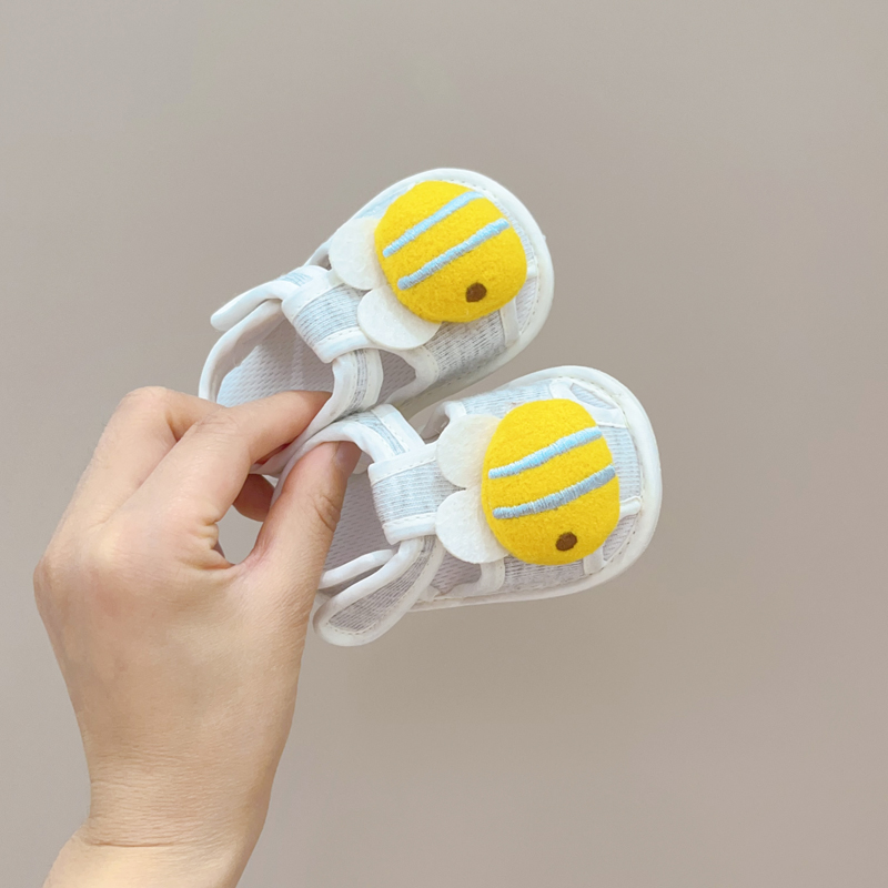 婴儿软底鞋夏季透气0-1岁男女宝宝棉布学步鞋