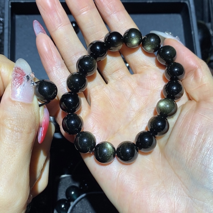 黑曜岩手链未镶嵌不****1