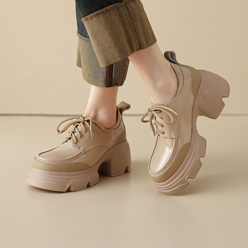 【工厂断码福利现货】真皮厚底松糕鞋5070