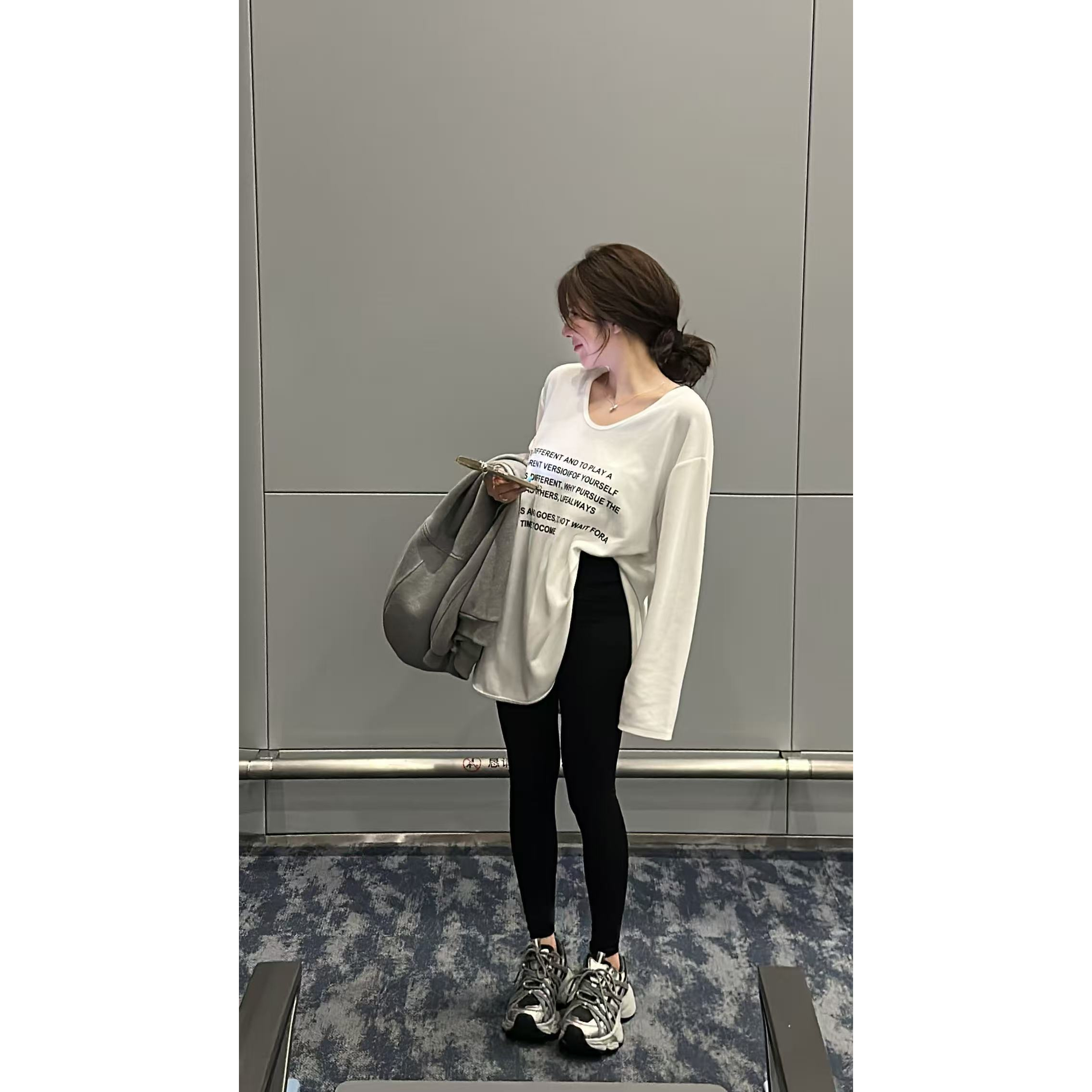 【HuiHui】东大门定制秋冬高腰收腹提臀显瘦打底裤百搭（L0221）