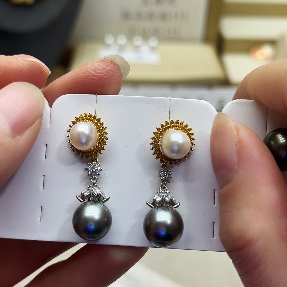 海水珍珠耳饰未镶嵌