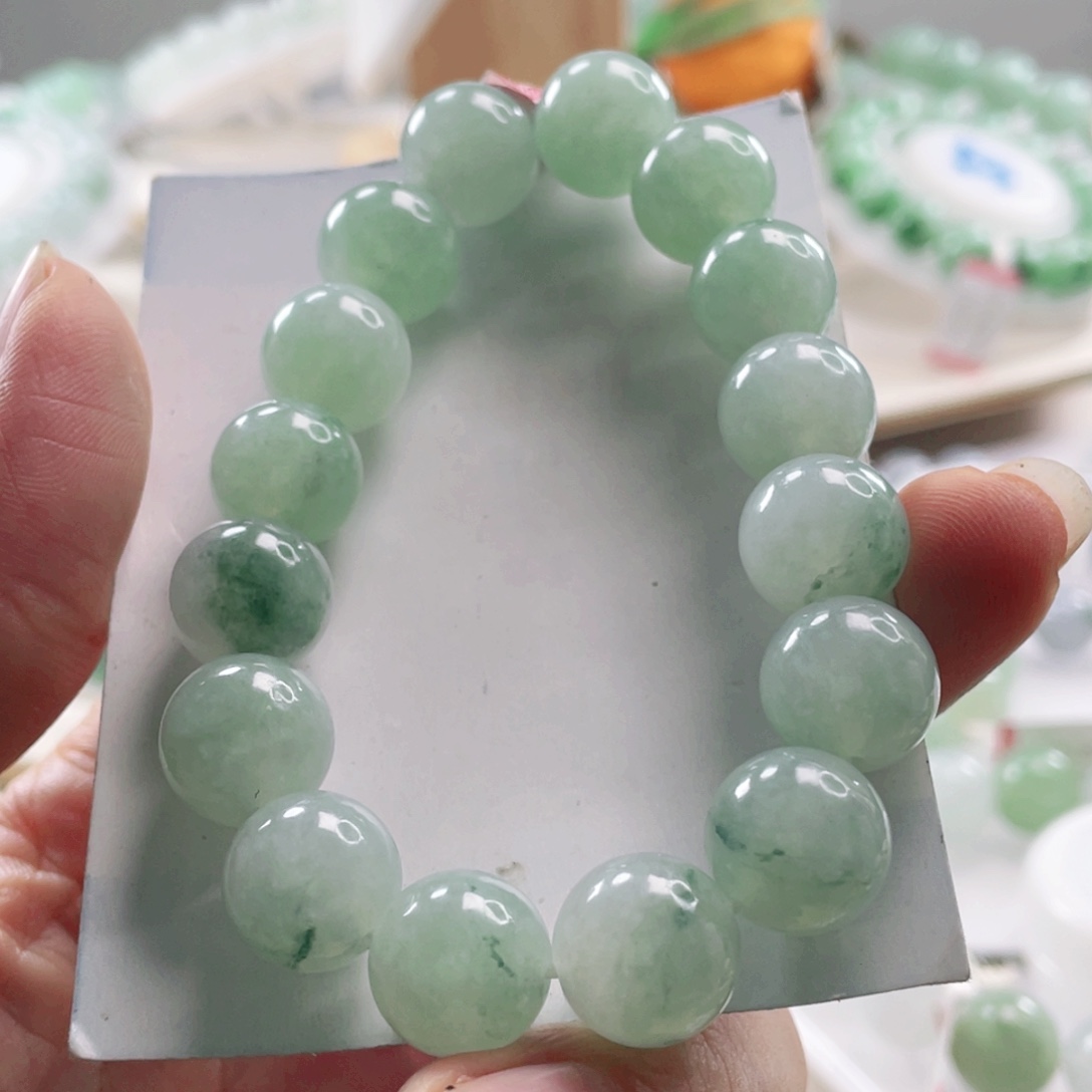 翡翠未镶嵌手链手串12+