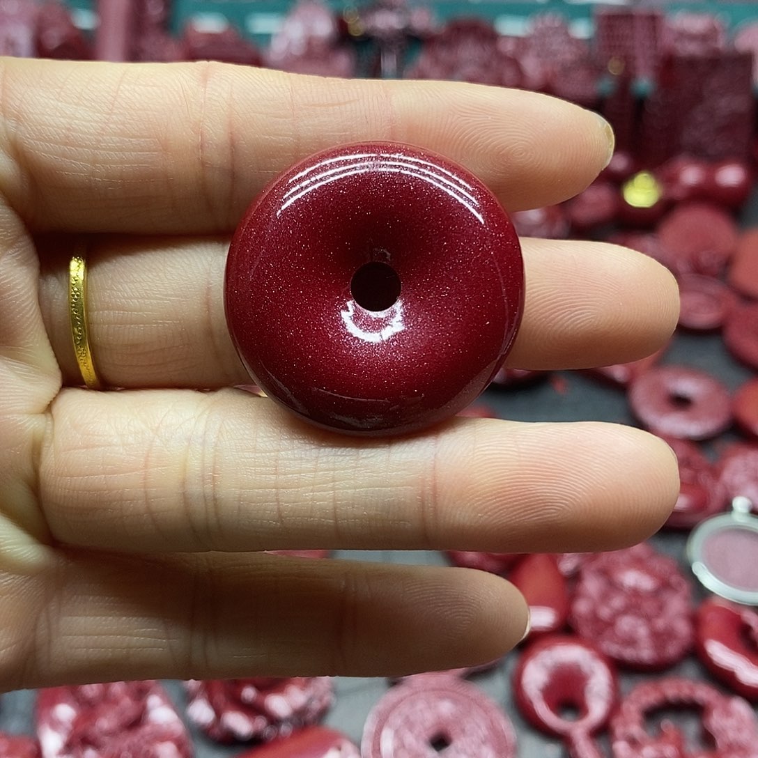 天然辰砂朱砂吊坠